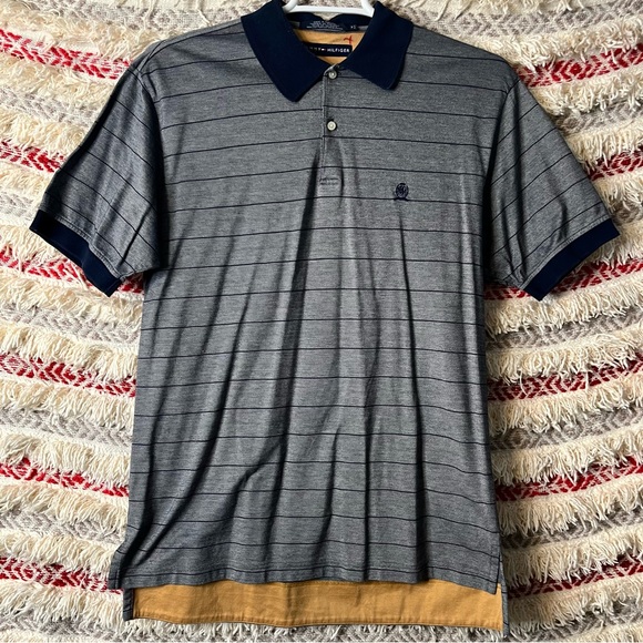 Tommy Hilfiger Cotton Striped Polo Size M - Picture 1 of 7